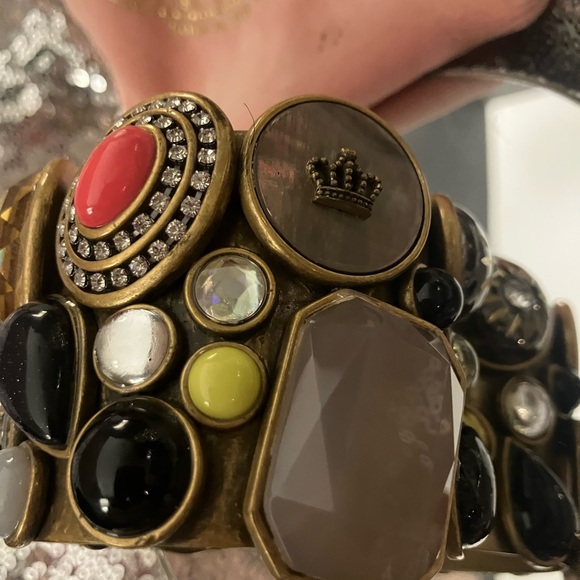 Vintage Juicy Couture Multicolor Gem Cuff Bracelet - Picture 7 of 11